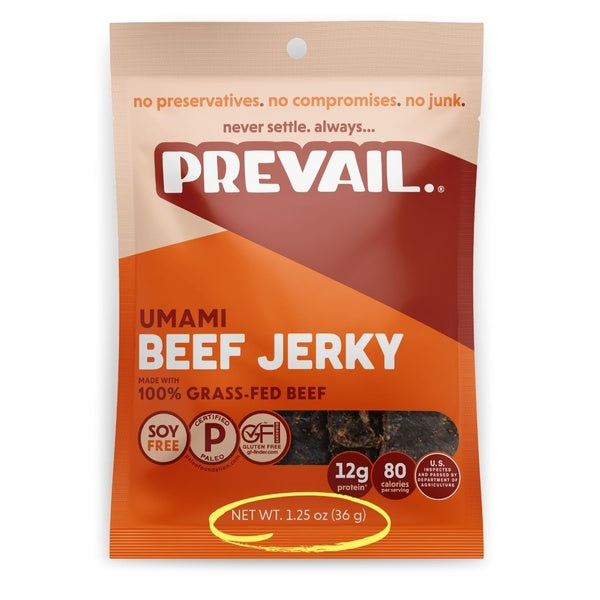 12-PACK OF Prevail Jerky Umami Beef SS 12 pk