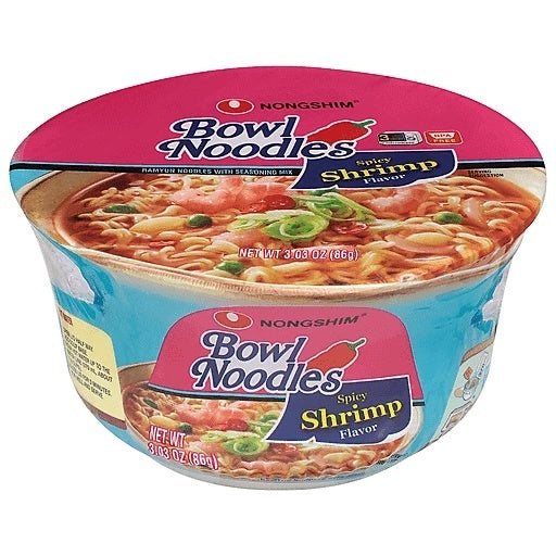 12-PACK OF NOODLE ASIAN SOUP BOWL, SPICY SHRIMP