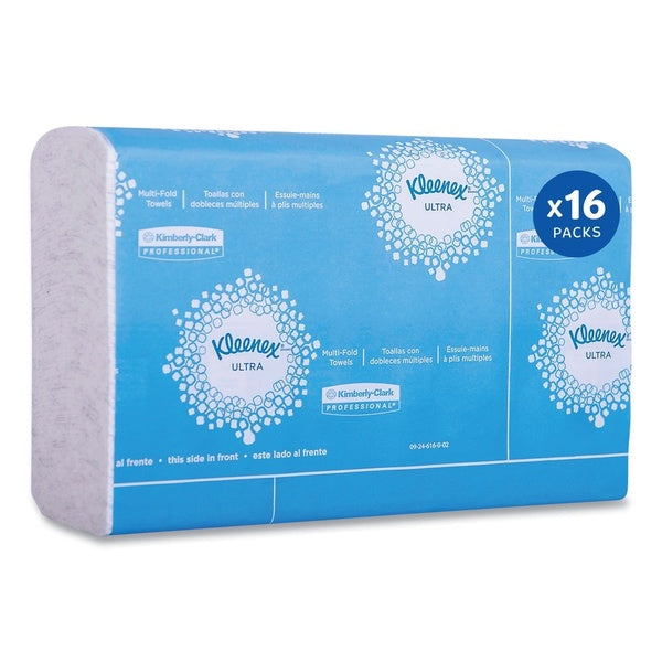 16-PACK OF Towel Multi-fold Kleenex 46321 2-Ply Multi-Fold Hand Towels - 8" x 9.4" White Towels for Enhanced Hygiene (16 Cartons)