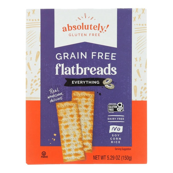 12-PACK OF Cracker Flatbread Everything Seasoned Absolutely Glut 5.29 oz