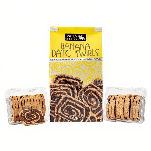 6-PACK OF Roll Date, Banana Date Swirls, Myra Darious