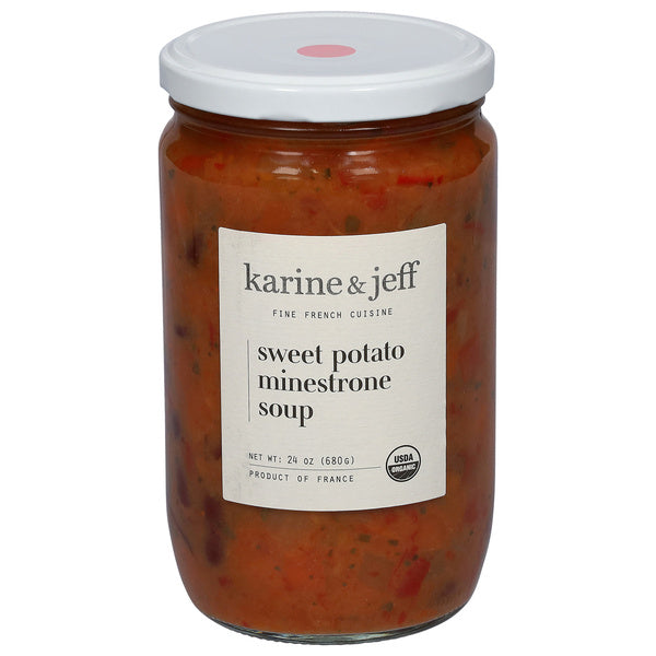6-PACK OF Soup Minestrone Sweet Potato Organic Karine & Jeff 24 oz