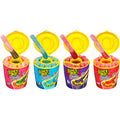 128-PACK OF Juicy Drop Dip Stix Cup Gummy Candy Bazooka, 16 - 8 - 3.4 Oz