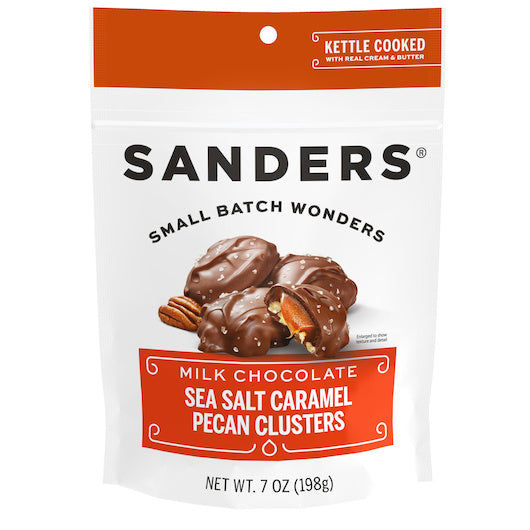 6-PACK OF Milk Chocolate Pecan Caramel Cluster Sander'S Candy, 6 - 7 Oz