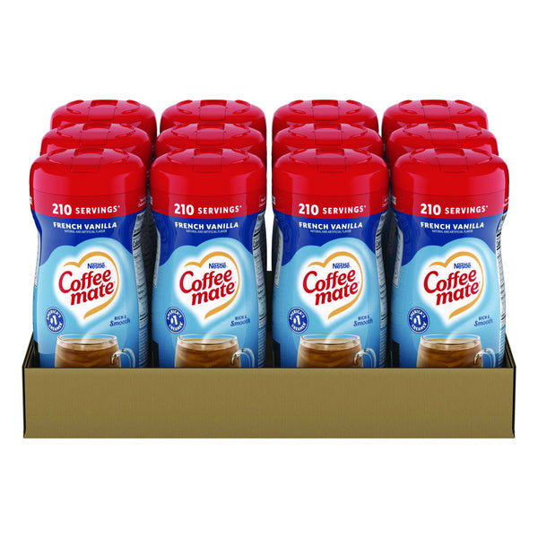 12-PACK OF French Vanilla Powder Creamer Coffee Mate, 12 - 15 Oz