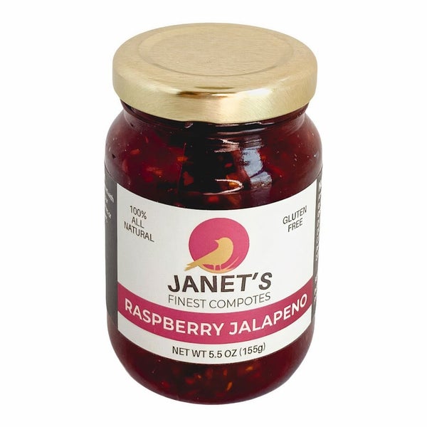 12-PACK OF Compote Raspberry Jalapeno, Janet's Finest