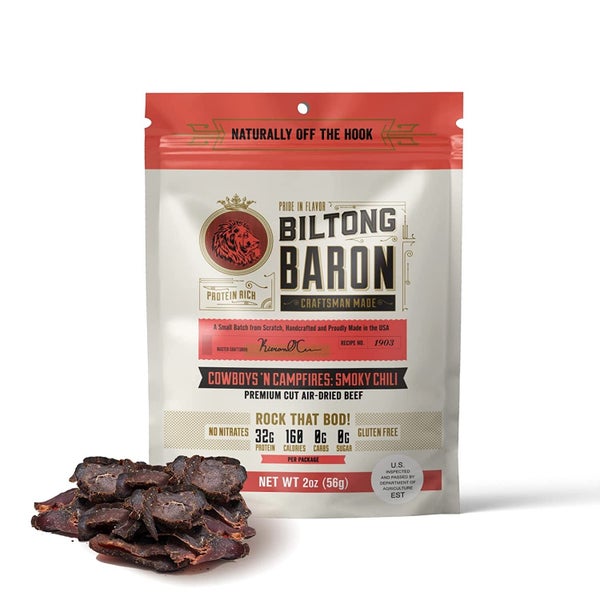 12-PACK OF Jerky Beef Cowboys 'N Campfires Zero Carb Biltong