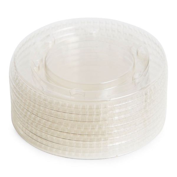 24-PACK OF LID PLAS CLR F/1.5-2.5OZ PRTN