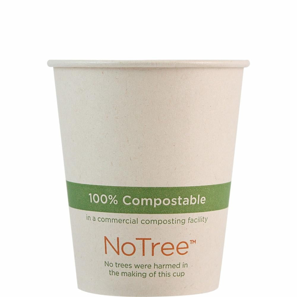 1000-PACK OF CUP HOT 6 oz World Centric Compostable NoTree Bamboo Paper Coffee Cups | 1000 count