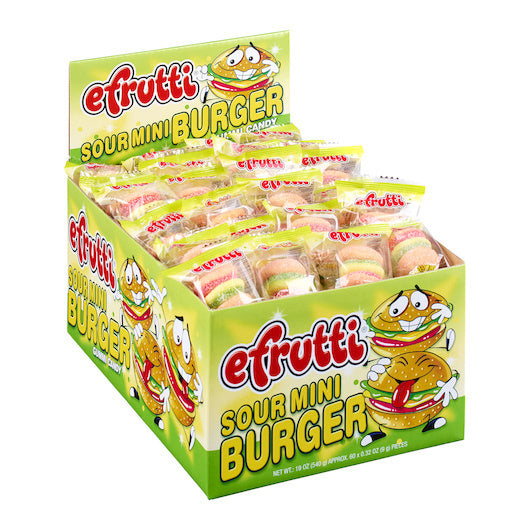 480-PACK OF Sour Mini Burger Efruiti, 8 - 60 - 0.32 Oz