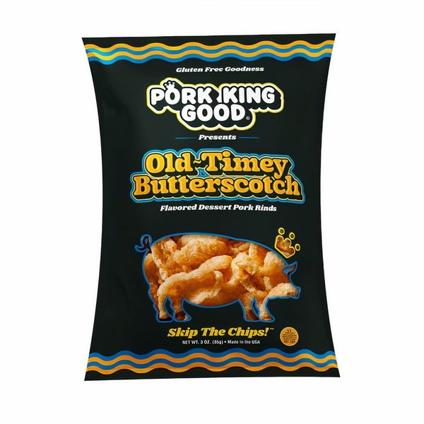10-PACK OF Snack Pork Rings Old Timey Butterscotch, Pork King Good
