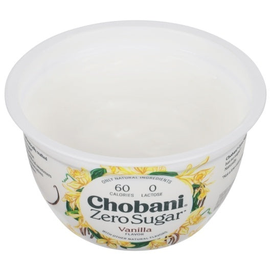 12-PACK OF Zero Sugar Vanilla Yogurt Chobani, 12 - 5.3 OZ
