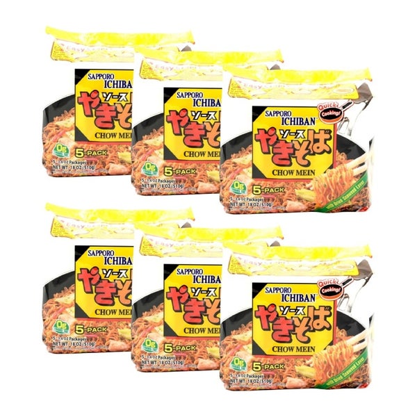 6-PACK OF Noodle Yakisoba Chow Mein Sapporo 18 oz