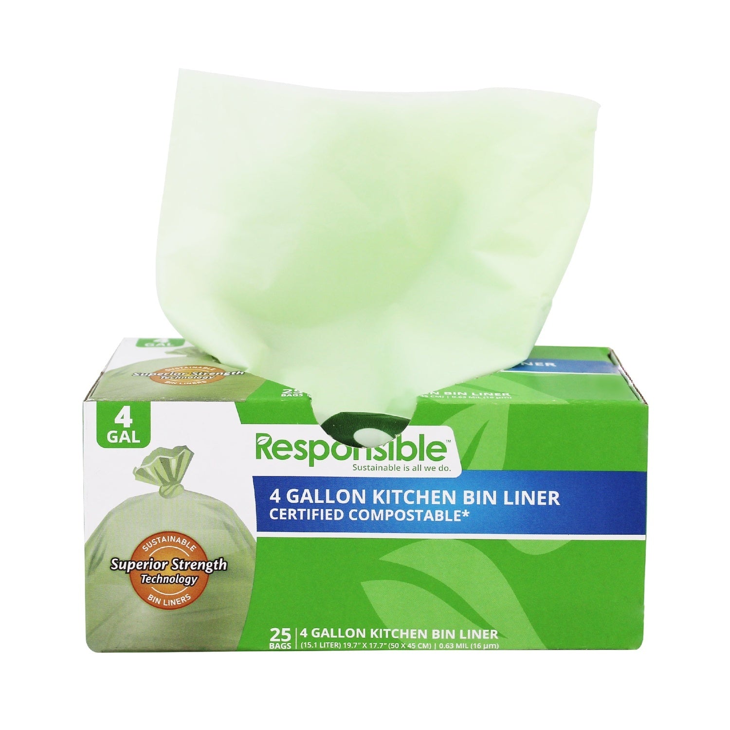 600-PACK OF LINER BIN COMPOSTABLE 4 GALLON