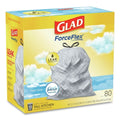 240-PACK OF Trash Liner Glad 78899 ForceFlex Kitchen Trash Bags - 24 x 27.38 Inches, 13 Gallon Capacity, Fresh Clean Scent, White (240 Count)
