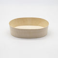 25-PACK OF Container Disp Wooden oval Base 6.7"x4.7"x1.8"