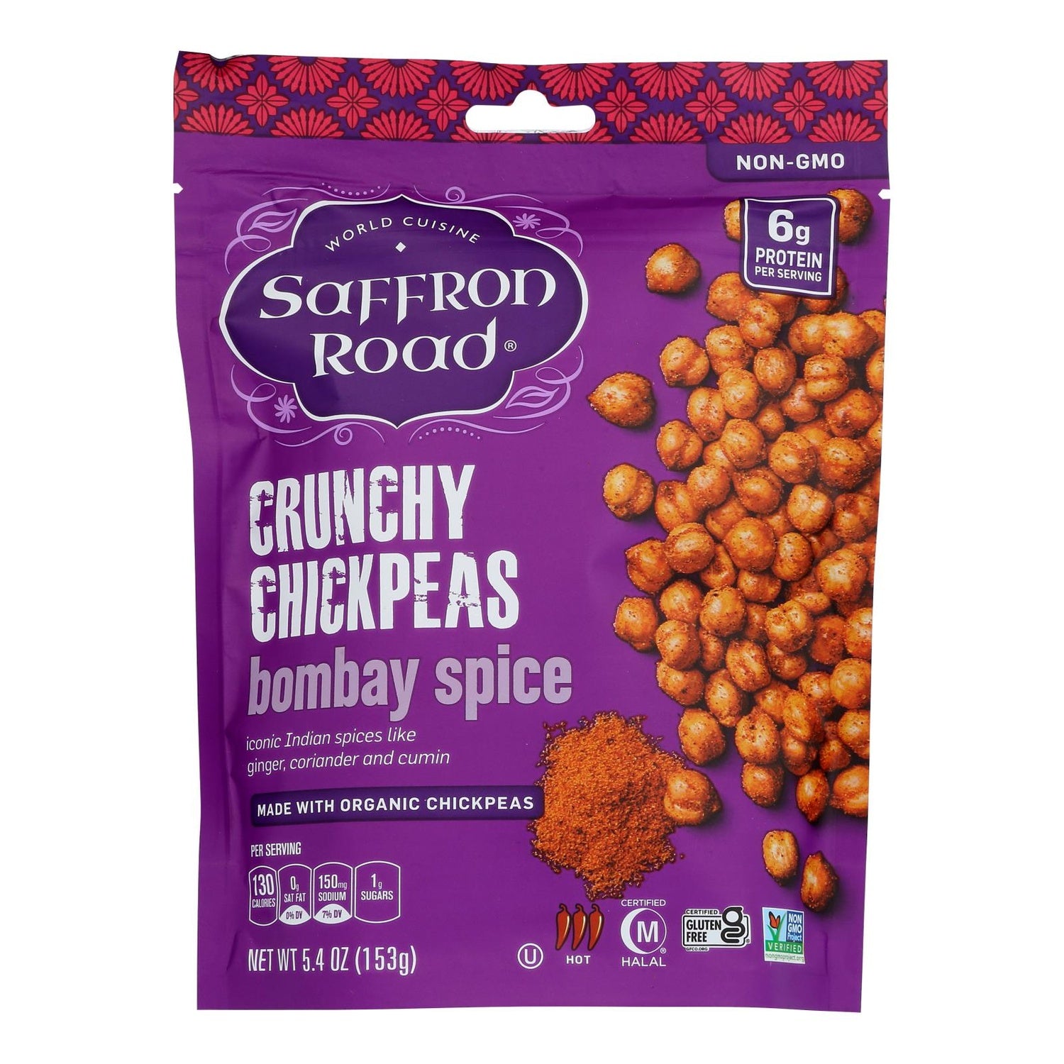 6-PACK OF SNACK CHICKPEA BOMBAY SPICE