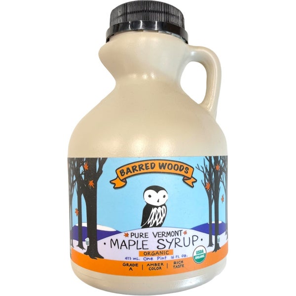 12-PACK OF Syrup Maple Vermont Organic - Grade A Amber Rich, Barred Woods Maple