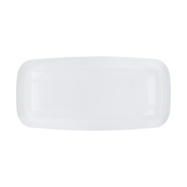 12-PACK OF Plate Plastic 10.6x5 Clear Solid