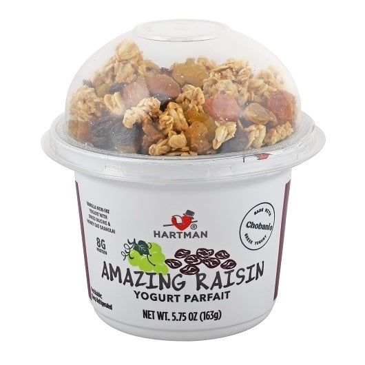 6-PACK OF Amazing Raisin Yogurt Parfait Hartman, 6 - 5.75 Oz