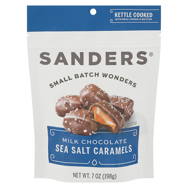 6-PACK OF CHOCOLATE SHELL MILK CHOCOLATE SEA SALT CARAMELS CASE OF 6