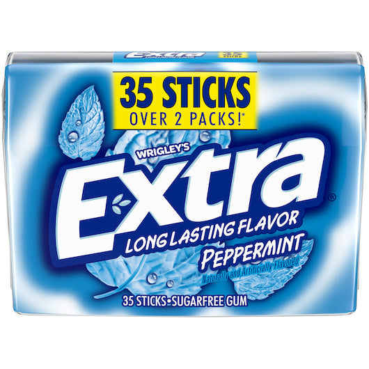 48-PACK OF 35 Stick Peppermint Extra Chewing Gum, 8 - 6 - 35 Pc