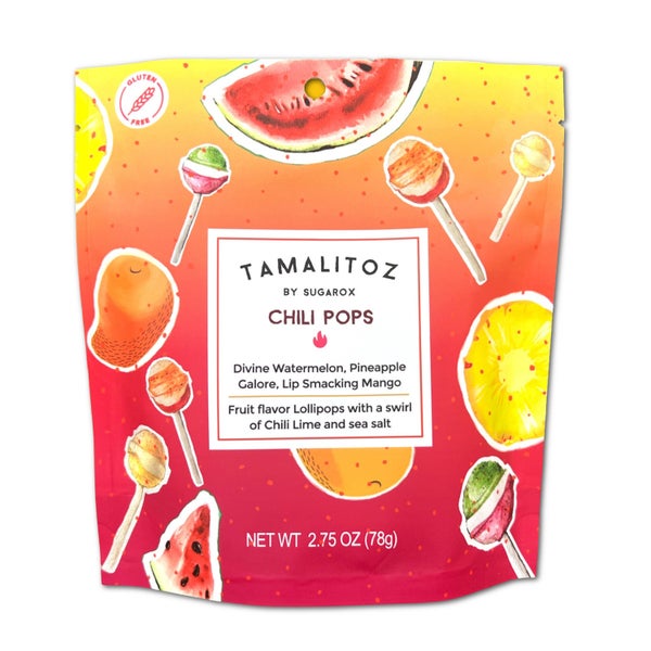 12-PACK OF Candy Lolipop, Chili Tamalitoz, Sugarox Candy Studio