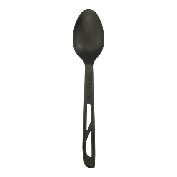 1-PACK OF CUTLERY PLASTIC BLK SPOONS 7