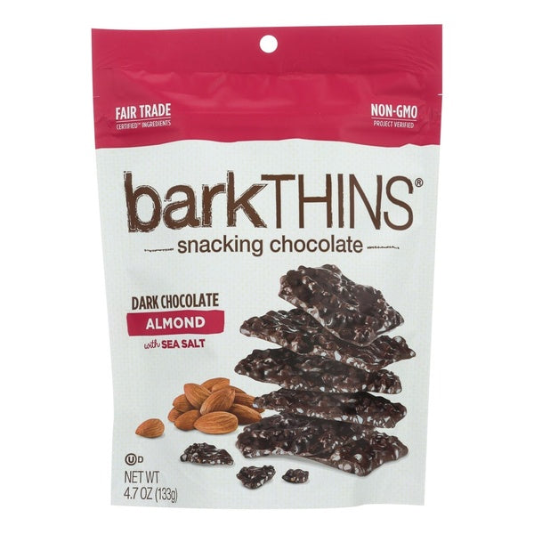 12-PACK OF Candy Chocolate Almond With Sea Salt Bark Thins 4.7 oz