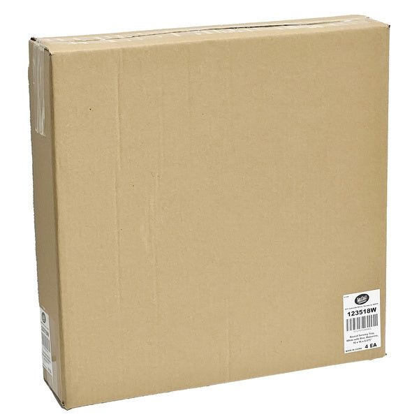 4 CT-PACK OF PLATTER MELAMN RND WHTBG 16L