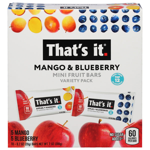 6-PACK OF SNACK BAR MANGO & BLUEBERRY