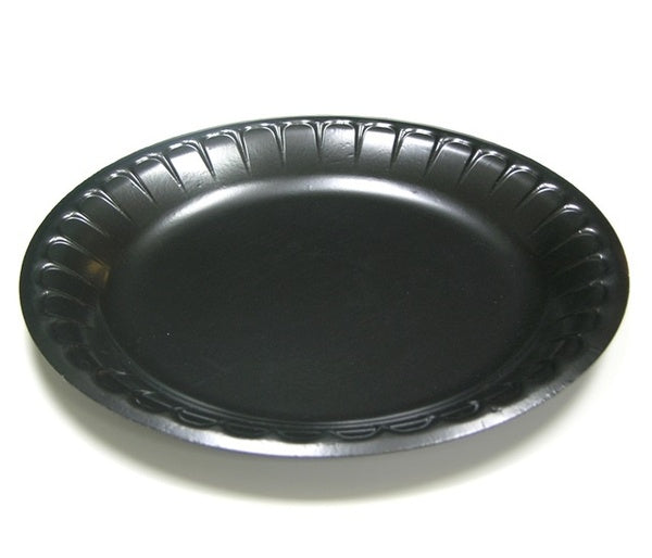 4-PACK OF PLATE FOAM HVY LAM BLK 9IN
