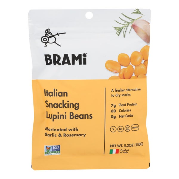 8-PACK OF Bean Lupini Garlic And Herb Brami 5.3 oz