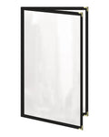 8.5X14-PACK OF COVER MENU DBL PKT LTHRT BLK