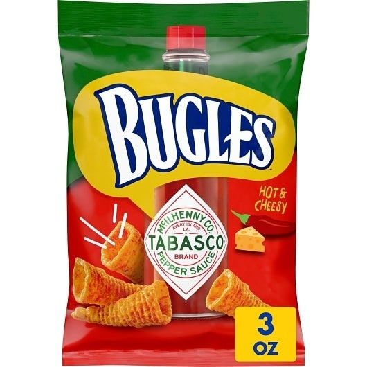 6-PACK OF Tabasco Crispy Corn Snacks Bugles, 6 - 3 Oz