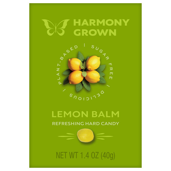 20-PACK OF Candy Hard Lemon Balm Harmony Grown, Stevita Naturals