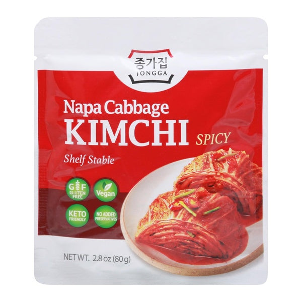 8-PACK OF Cabbage Napa Spicy Kimchi Jongga 2.8 oz