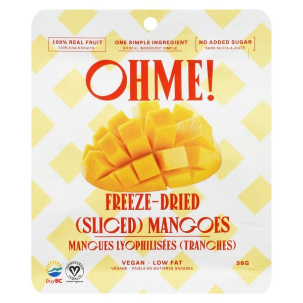 12-PACK OF Freeze-Dried Mangoes (Sliced), No Sugar/Preservatives Added, Gluten-Free