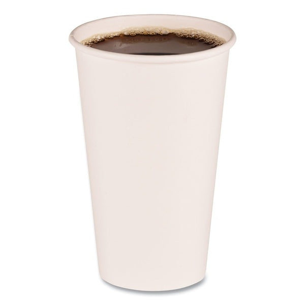 1000-PACK OF Cup Paper Boardwalk 16 oz. Disposable Paper Hot Cups - White - Perfect for Coffee, Tea & More (20 Cups per Sleeve, 50 Sleeves per Carton)