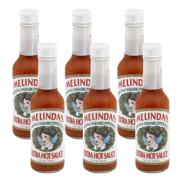 6-PACK OF Sauce Hot Extra Melinda 5 oz