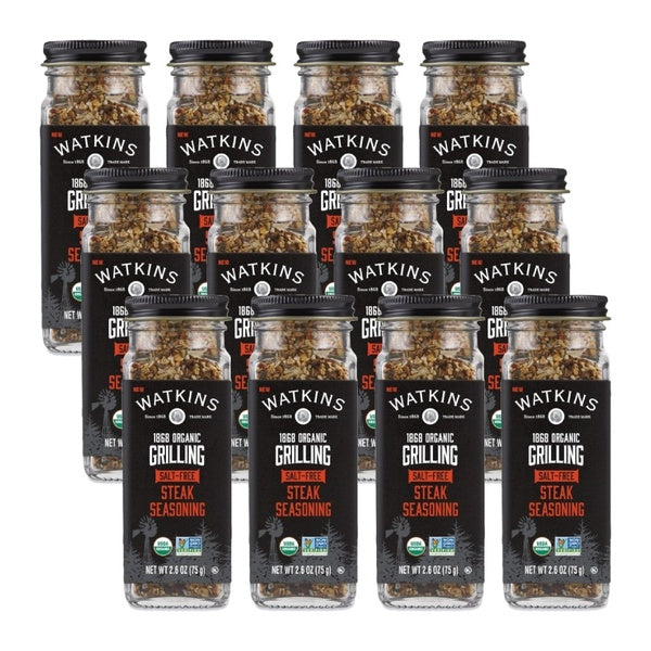 12-PACK OF Seasoning Steak 1868 Organic Grilling Salt-Free 2.6 oz 12 Pack