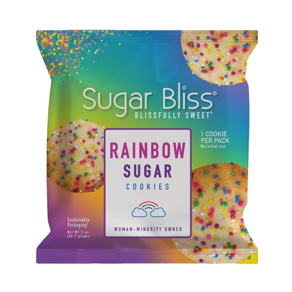 24-PACK OF Cookie, Rainbow Sugar Individually Wrapped, Sugar Bliss