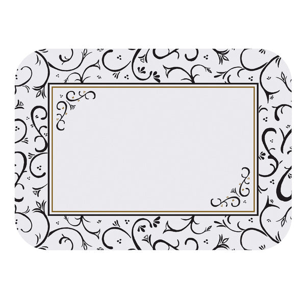 1000-PACK OF TRAY MAT PAPR SCROLL BORDR