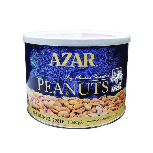 6-PACK OF Unsalted Dry Roasted Peanut Azar, 6 - 2.375 Lb