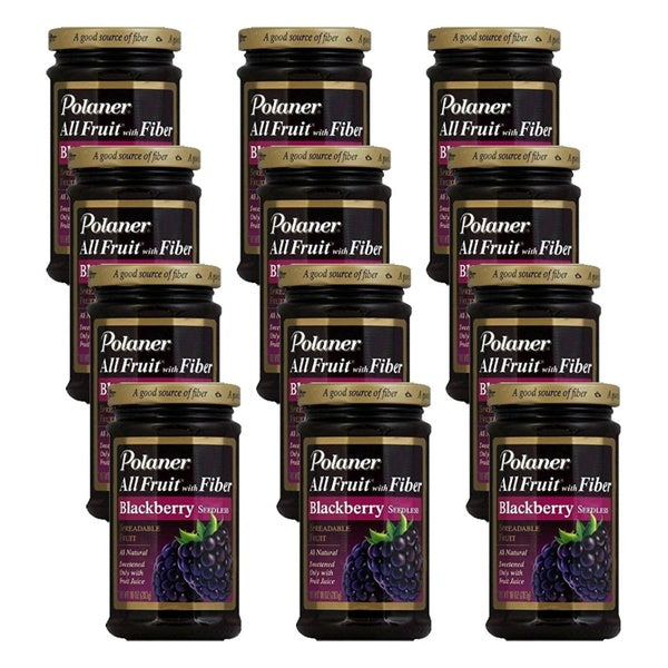 12-PACK OF Spread Fruit Seedless Blackberry Polaner 10 oz