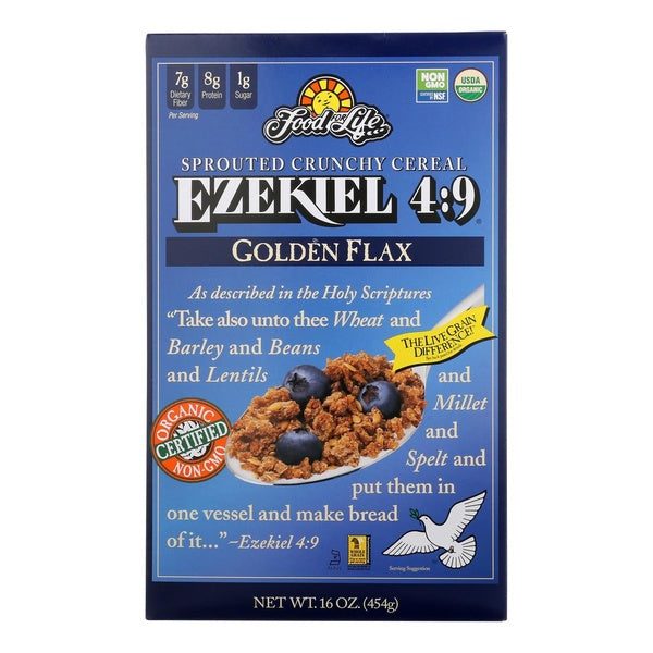 6-PACK OF Cereal Organic Golden Flax Food For Life 16 oz