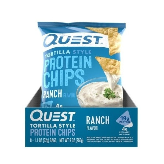 8-PACK OF Chip Tortilla Ranch Protein Quest 1.1 oz