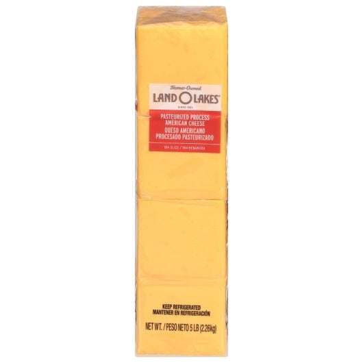 4-PACK OF Pasteurized Process Yellow American Cheese Land O Lakes, 4 - 5 Lb