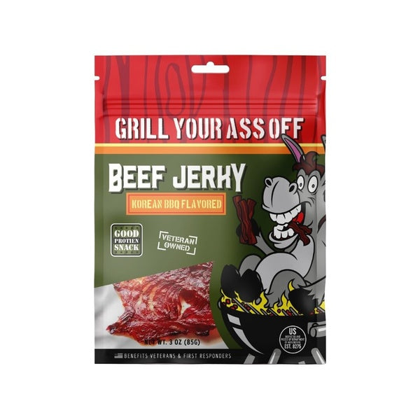 12-PACK OF Beef Jerky Korean BBQ Flavored, GYAO