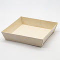12-PACK OF Container Disp Wooden Rectangular Base 8.42x8.42x1.57 in